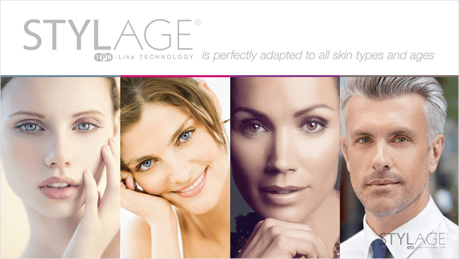 Unknown-2 Stylage facial fillers are perfectly adaptable to all skin types and ages.